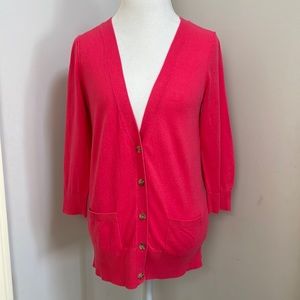 Mossimo Supply Co. Women Button Down Sweater/Cardigan with Front Pockets, Pink